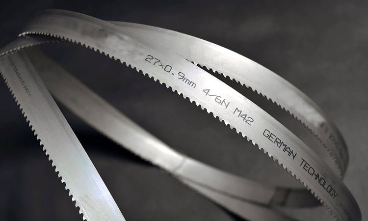 What are the three main types of bandsaw blades?